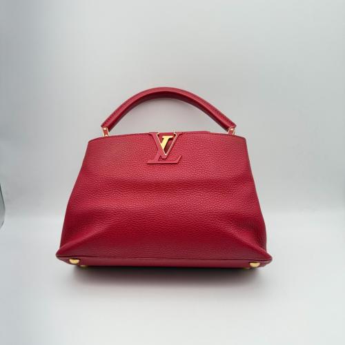 Louis Vuitton Red Leather Capucines Handbag