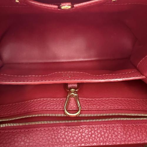 Louis Vuitton Red Leather Capucines Handbag photo 7
