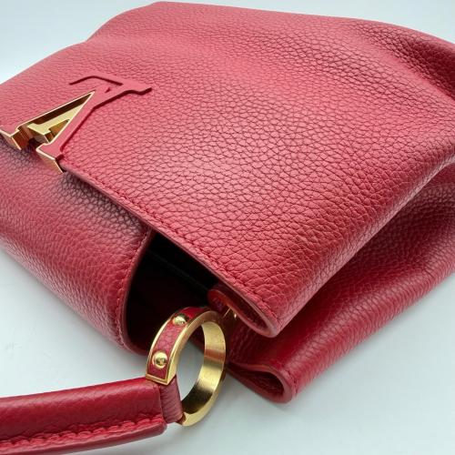 Louis Vuitton Red Leather Capucines Handbag photo 8