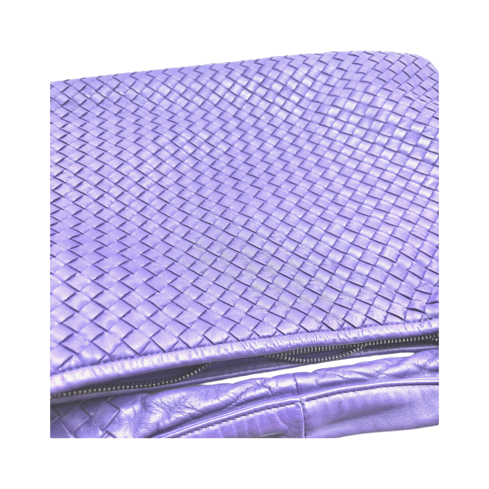 Bottega Veneta Purple Intrecciato Leather Handbag photo 3