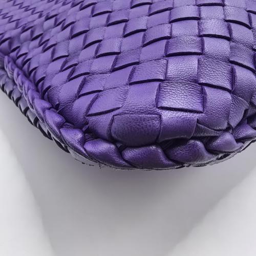 Bottega Veneta Purple Intrecciato Leather Handbag photo 6