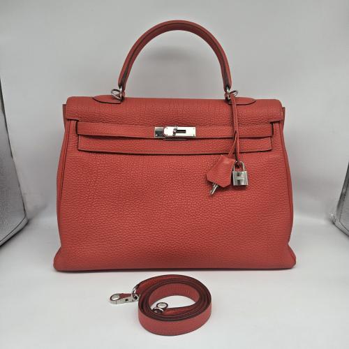 Hermès Kelly Retourne Handbag, Palladium Hardware