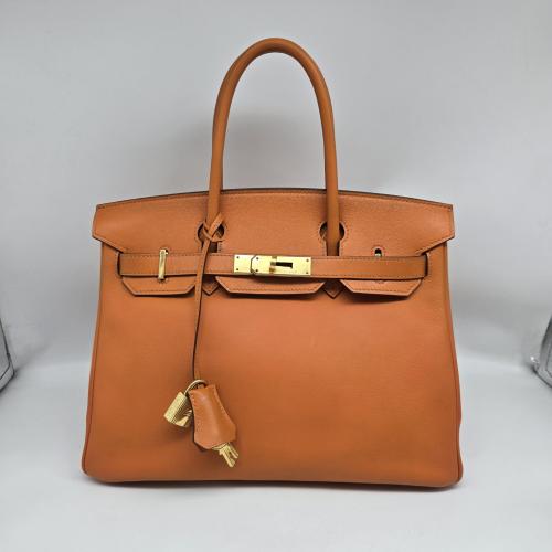 Hermès Birkin Gold-tone Leather Handbag