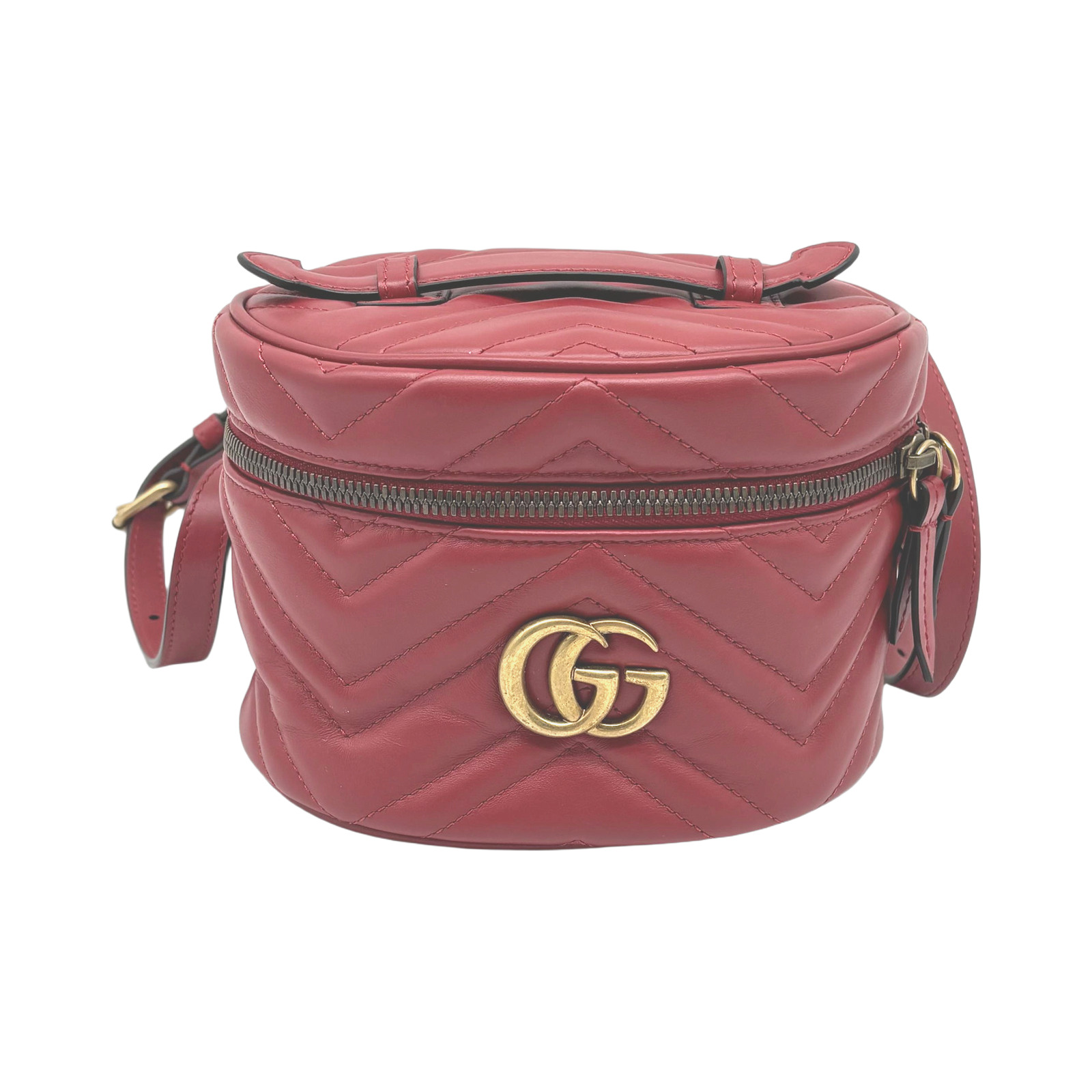 Gucci GG Marmont Matelasse Calfskin Round Backpack