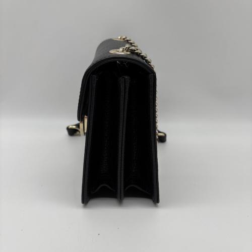 Gucci Black Leather Dollar Calfskin Interlocking G Crossbody Bag photo 5