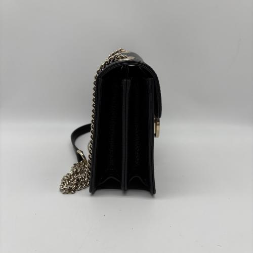 Gucci Black Leather Dollar Calfskin Interlocking G Crossbody Bag photo 6