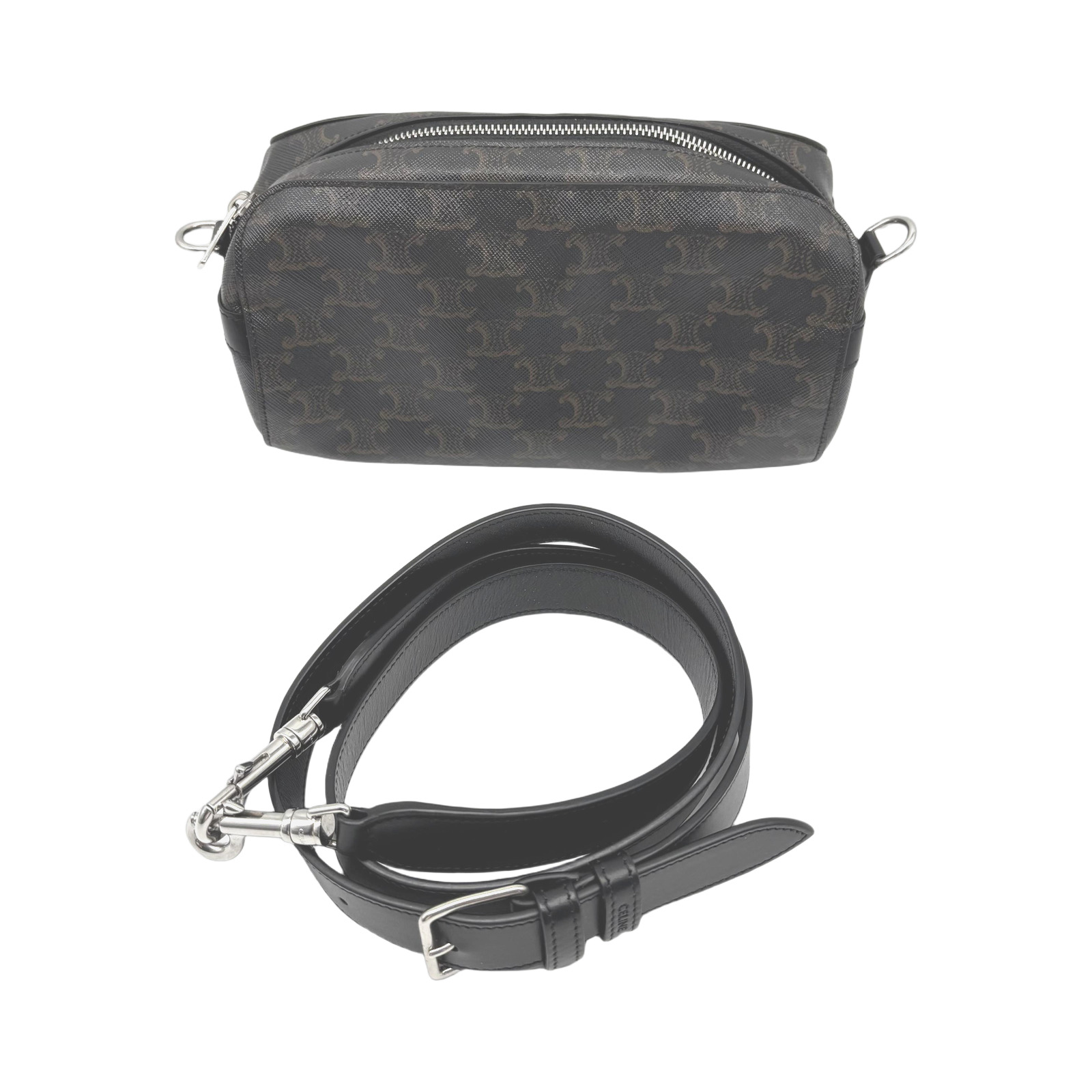 Celine Triomphe Canvas Messenger Box Bag