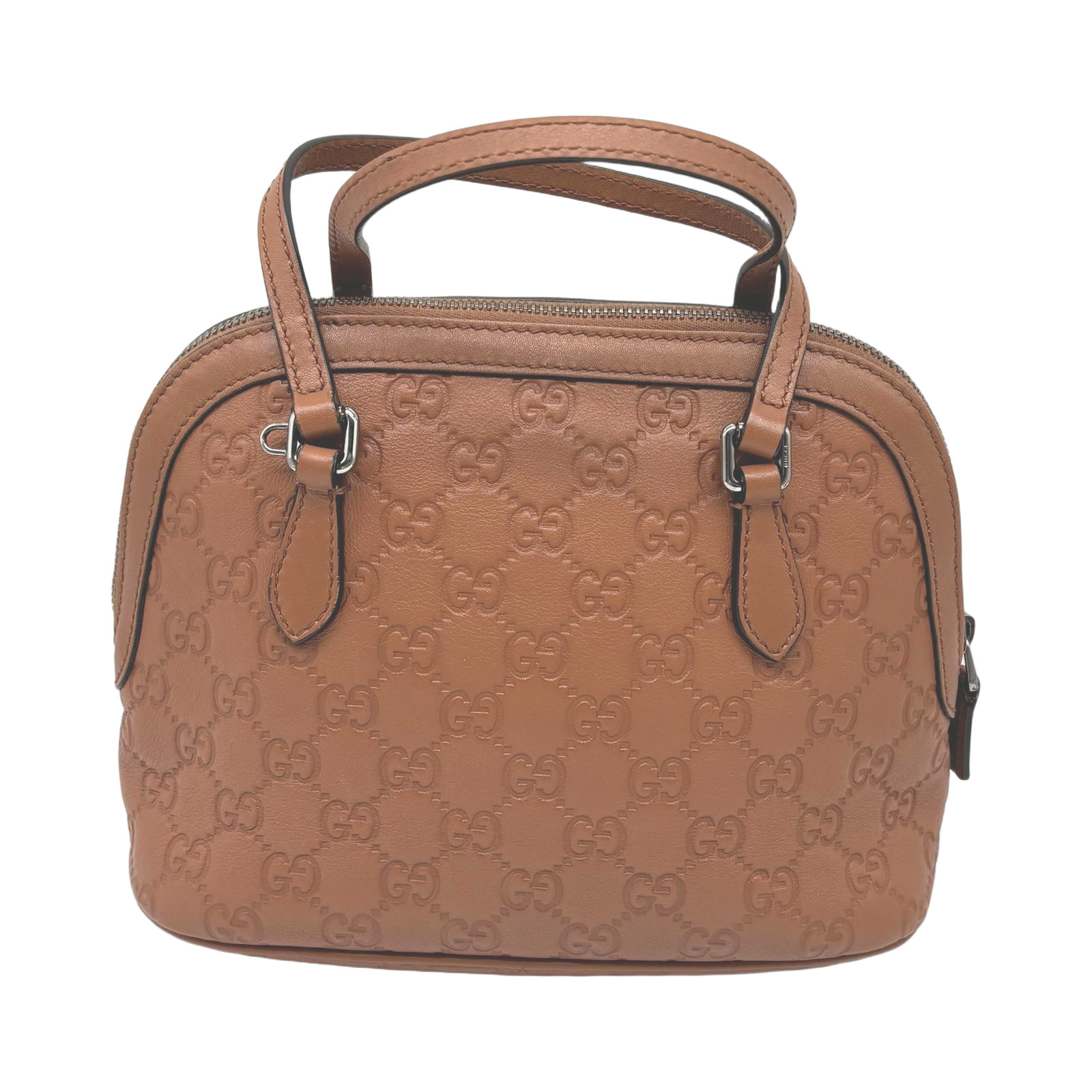 Gucci Embossed Leather Guccissima Dome Satchel photo 2