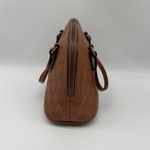 Gucci Embossed Leather Guccissima Dome Satchel photo 6