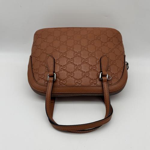 Gucci Embossed Leather Guccissima Dome Satchel photo 7