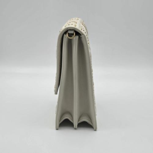 Christian Dior White Diorama Vertical Studded Clutch photo 3