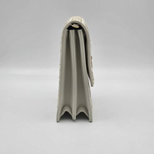Christian Dior White Diorama Vertical Studded Clutch photo 6