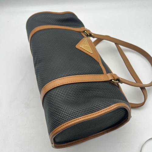 Christian Dior Black Woven Canvas Boston Bag photo 5