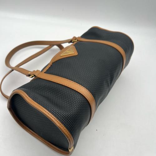 Christian Dior Black Woven Canvas Boston Bag photo 6