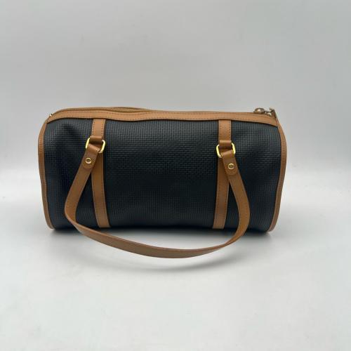 Christian Dior Black Woven Canvas Boston Bag photo 8