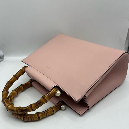 Gucci Pink Nymphaea Bamboo Top Handle Bag photo 8