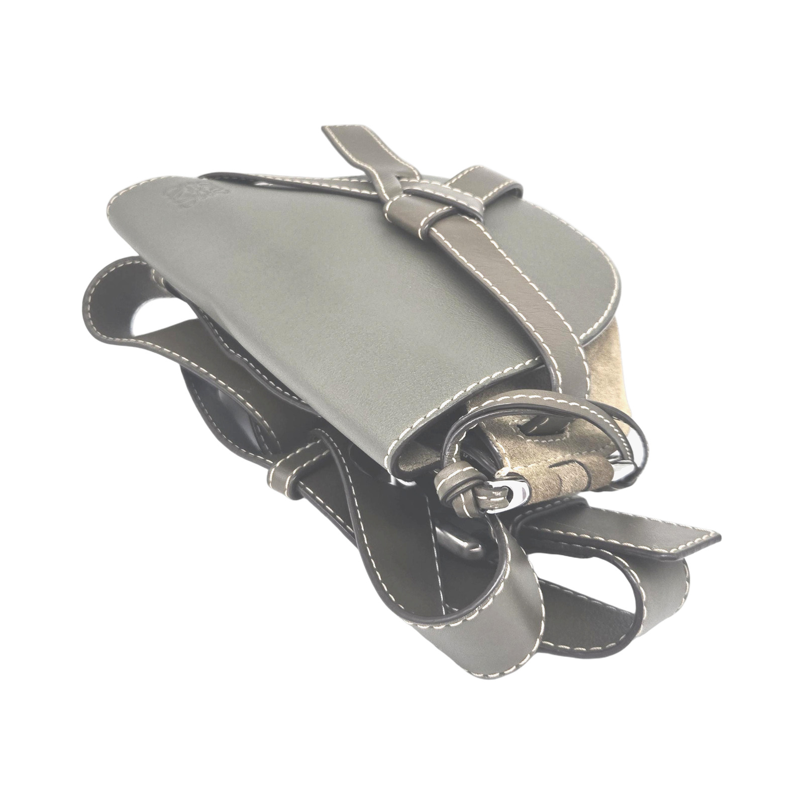 Loewe Leather Gate Dual Belt Bag In Grey photo 3