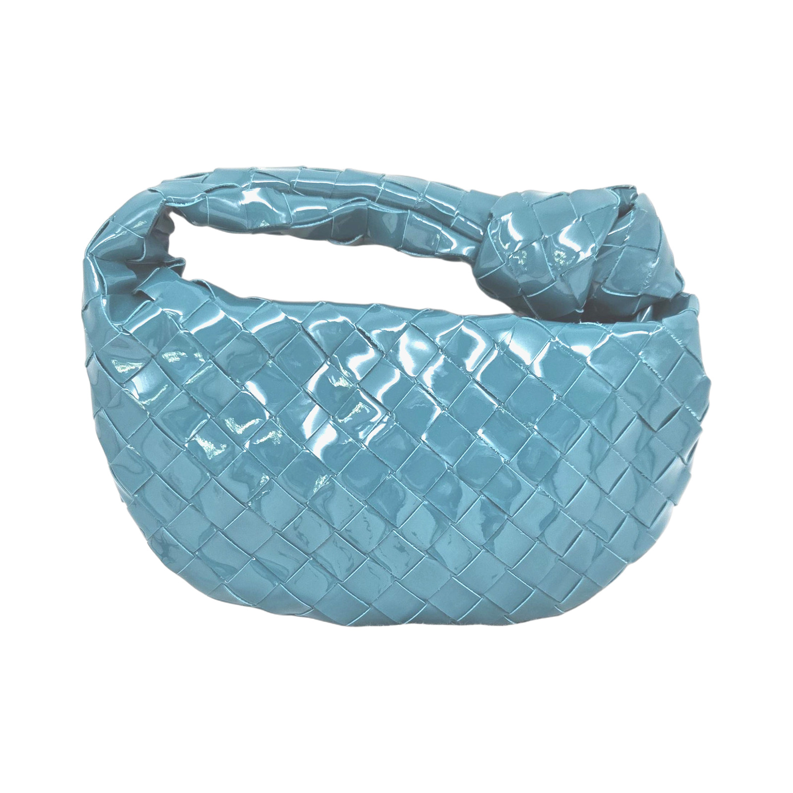 Bottega Veneta Patent Jodie In Blue Color