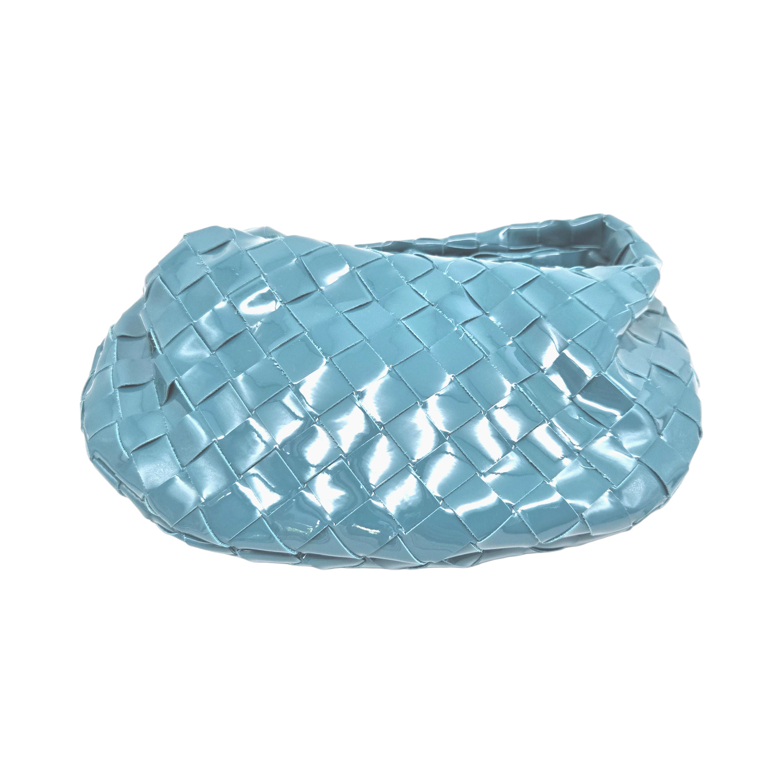 Bottega Veneta Patent Jodie In Blue Color photo 3