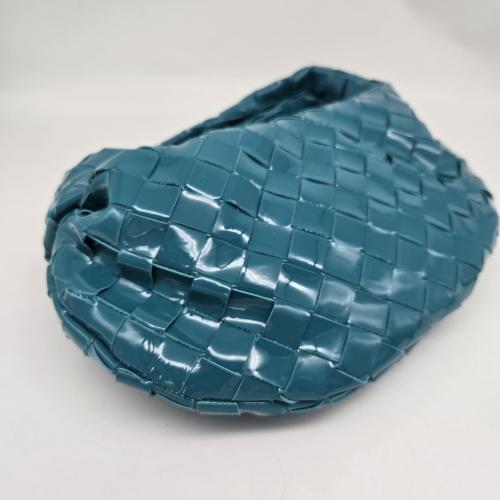 Bottega Veneta Patent Jodie In Blue Color photo 5
