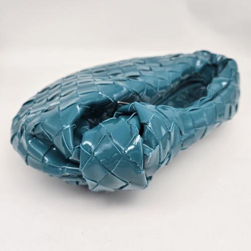 Bottega Veneta Patent Jodie In Blue Color photo 6