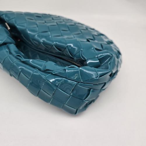 Bottega Veneta Patent Jodie In Blue Color photo 7