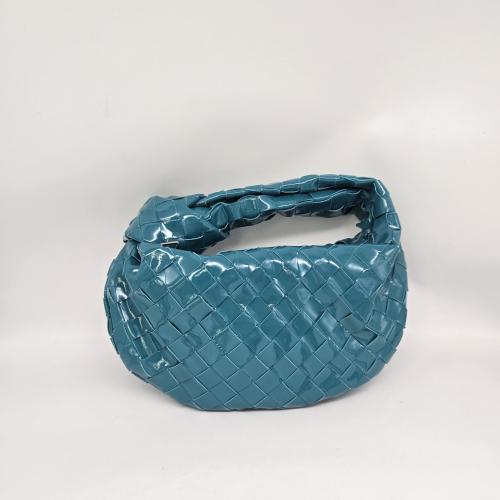 Bottega Veneta Patent Jodie In Blue Color photo 8