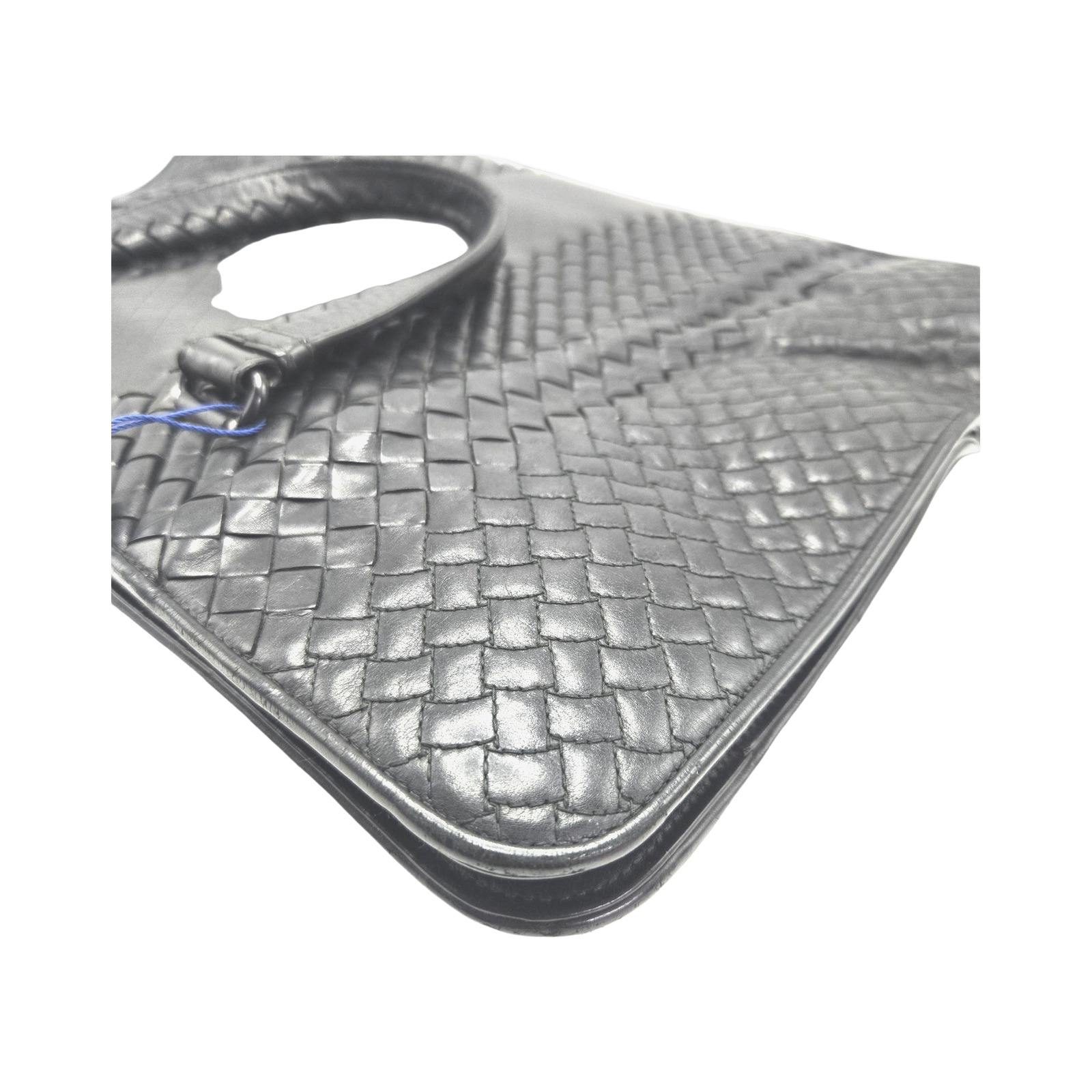 Bottega Veneta Black Woven Leather Business Briefcase photo 3