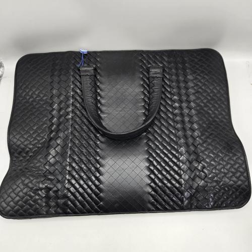 Bottega Veneta Black Woven Leather Business Briefcase photo 5