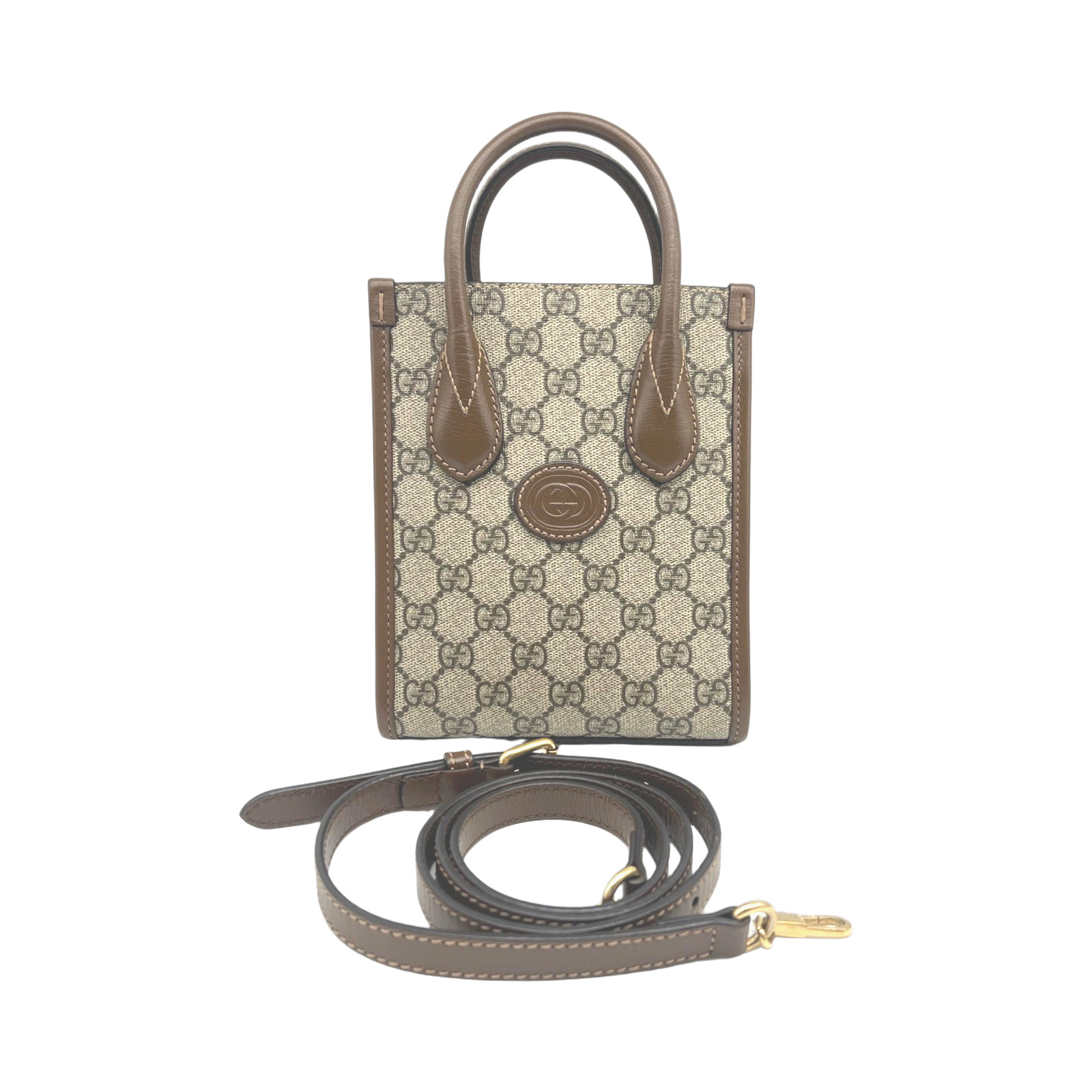 Gucci Gg Supreme Interlocking G Tote Bag