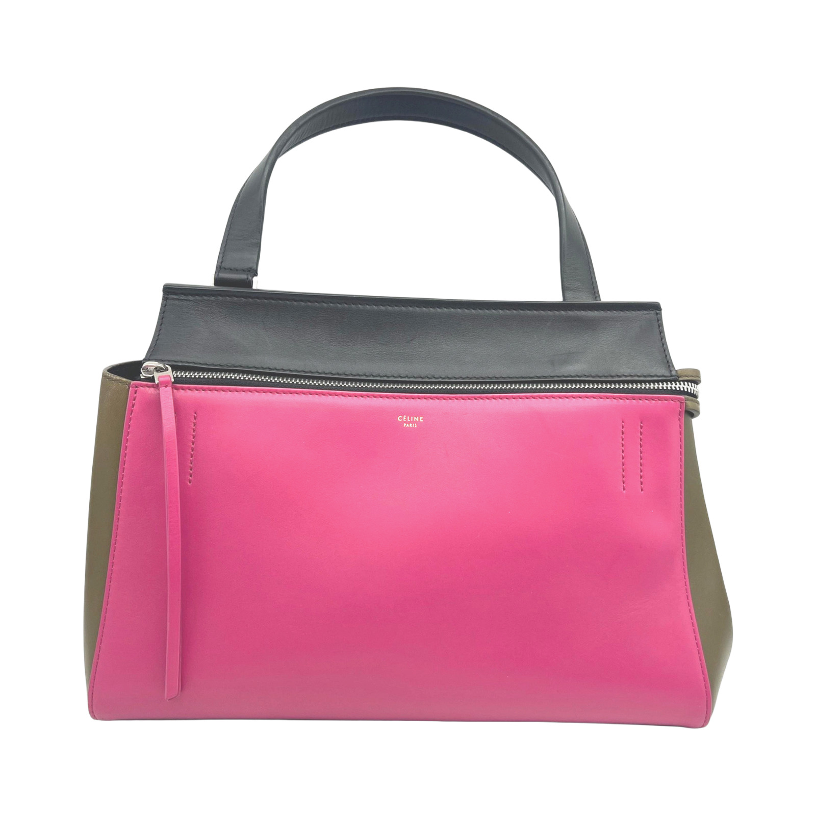 Celine Tricolor Leather Edge Handbag