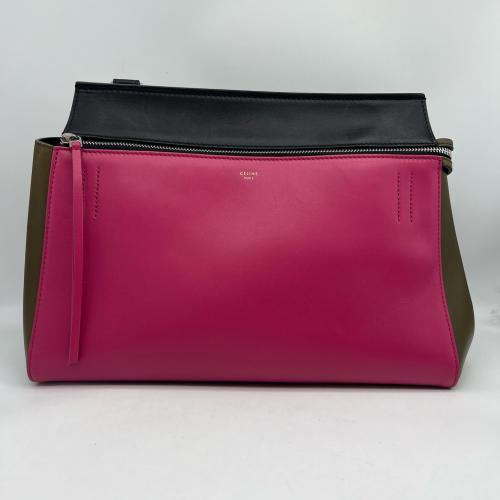 Celine Tricolor Leather Edge Handbag photo 5