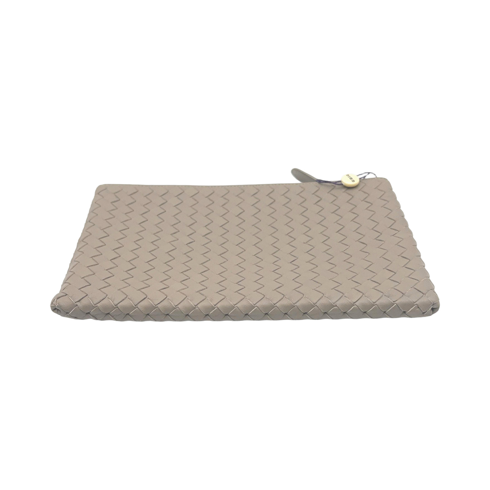 Bottega Veneta Intrecciato Leather Document Case In Grey