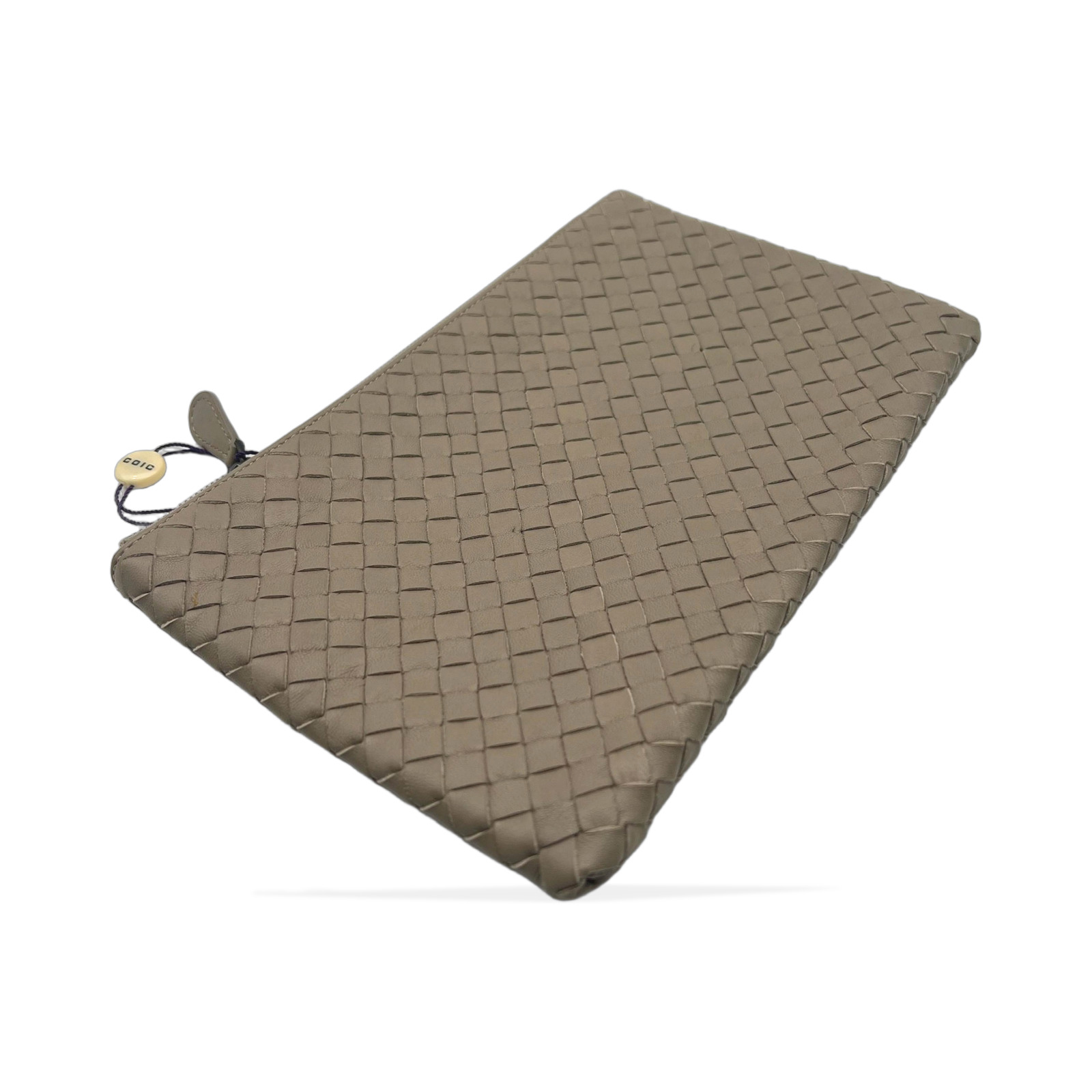 Bottega Veneta Intrecciato Leather Document Case In Grey photo 4