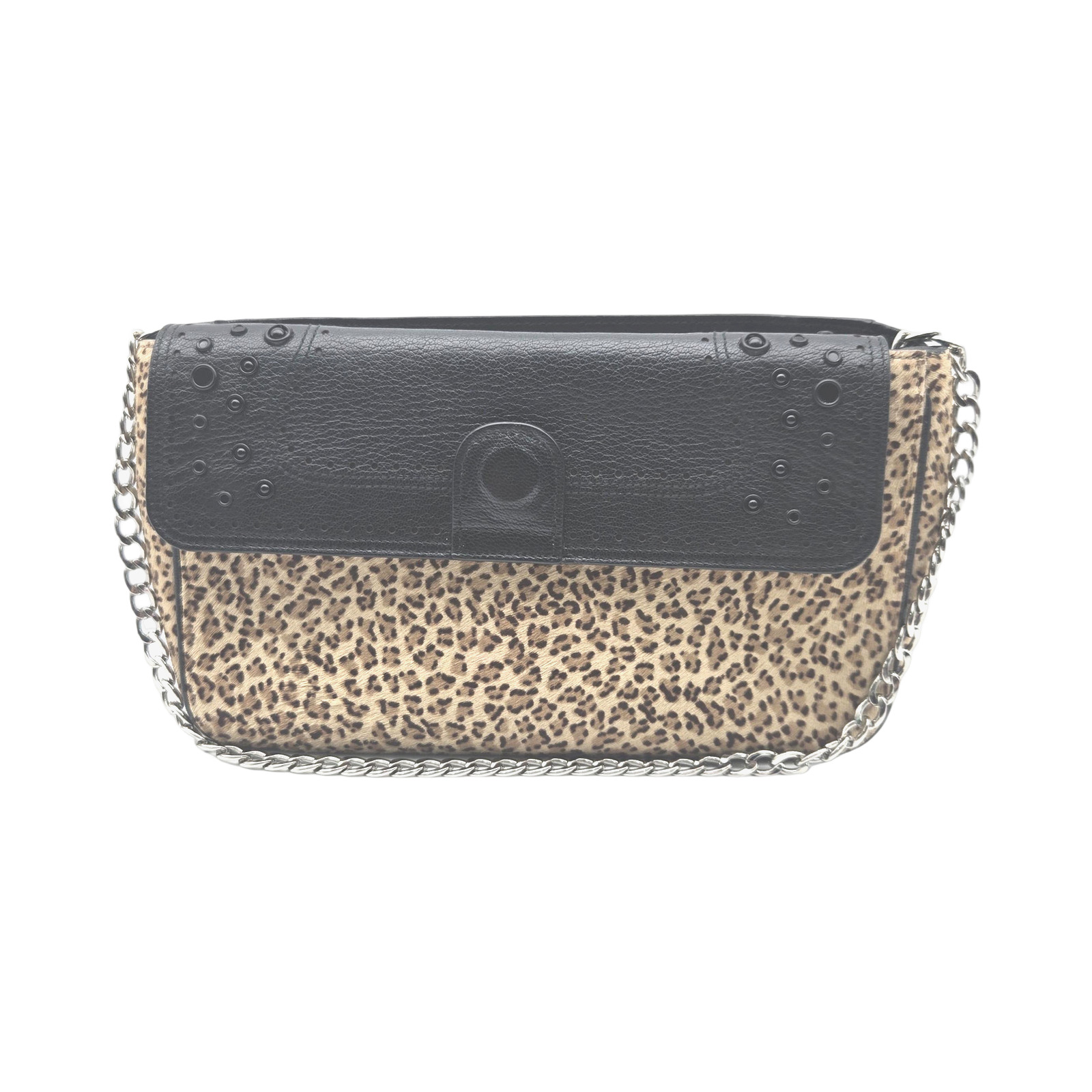 Bottega Veneta Leopard Print Pony Hair Shoulder Bag