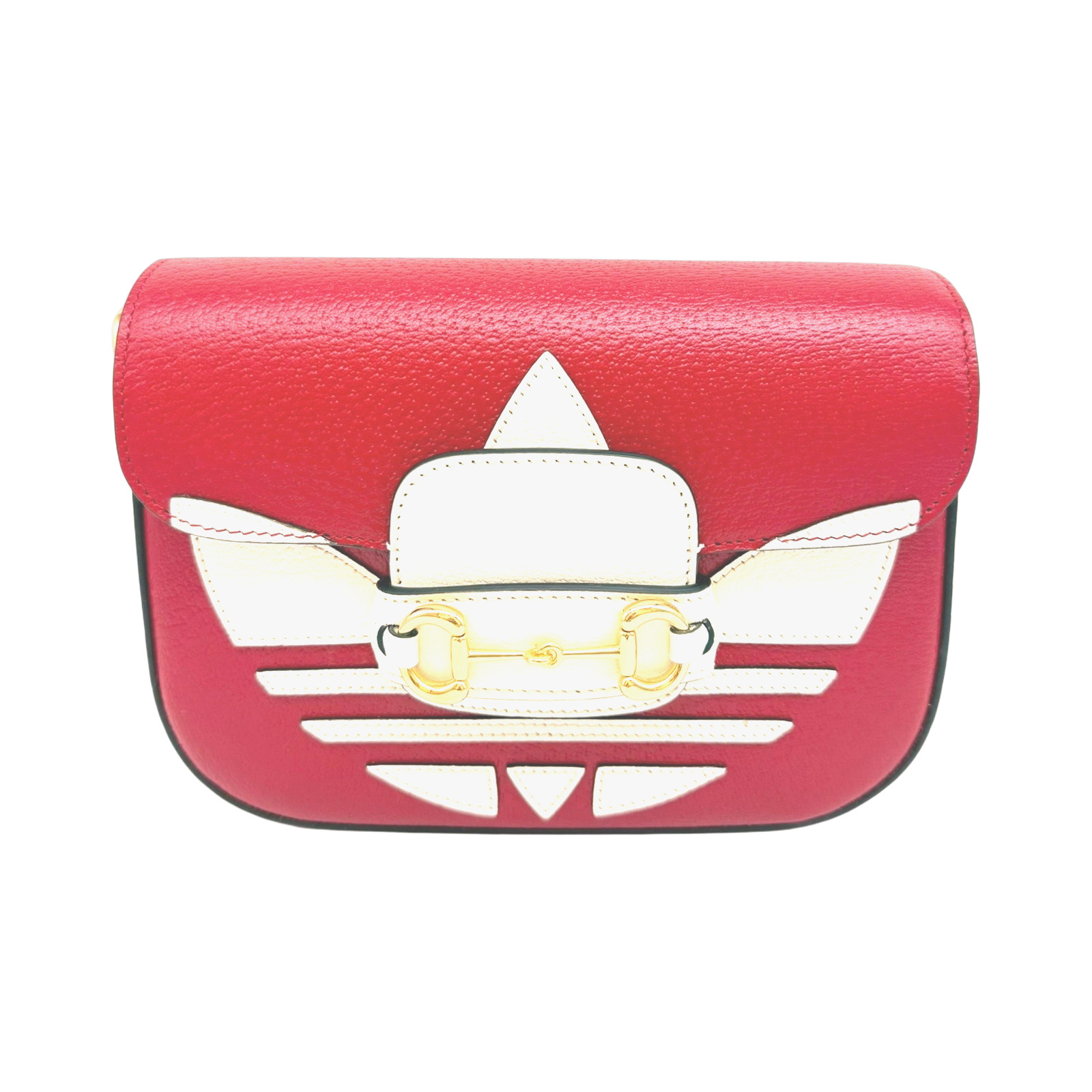 Gucci Red Leather Gucci x Adidas Horsebit 1955 Bag photo 2