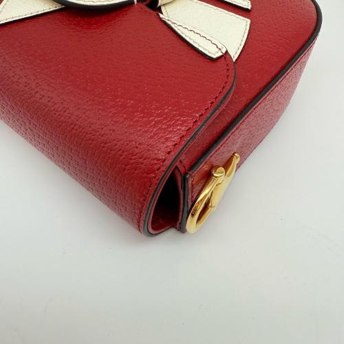 Gucci Red Leather Gucci x Adidas Horsebit 1955 Bag photo 5