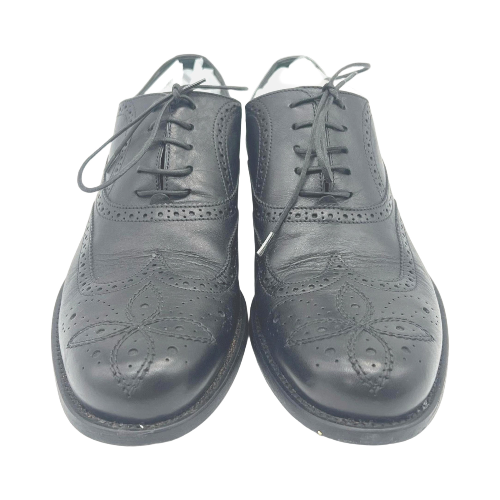 Louis Vuitton Black Leather Lace-up Oxford Shoes