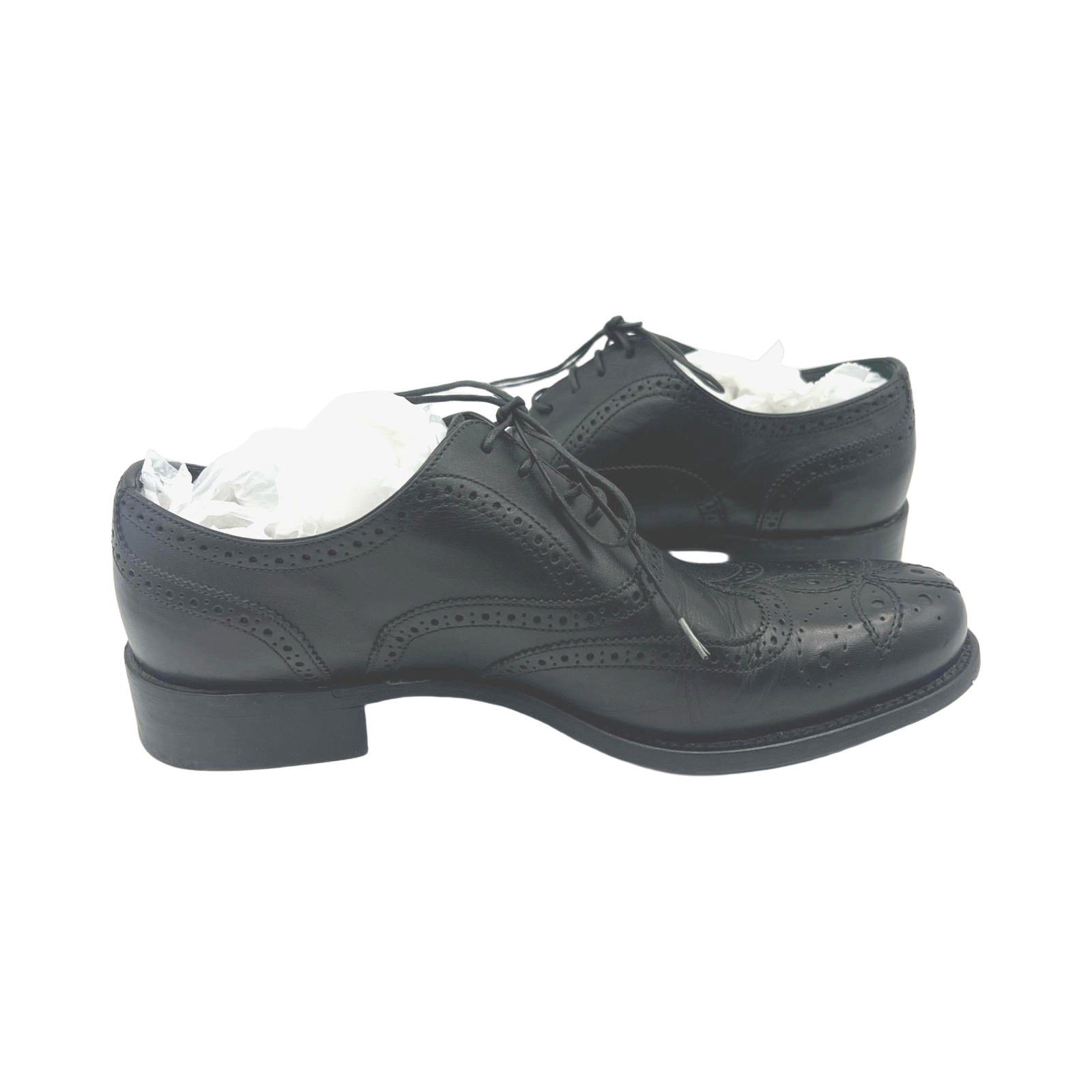 Louis Vuitton Black Leather Lace-up Oxford Shoes photo 3
