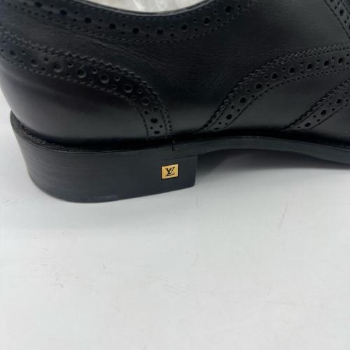 Louis Vuitton Black Leather Lace-up Oxford Shoes photo 7