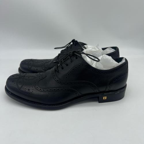 Louis Vuitton Black Leather Lace-up Oxford Shoes photo 8