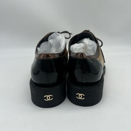 Chanel Multicolor Patent Leather Lace-up Oxfords photo 5