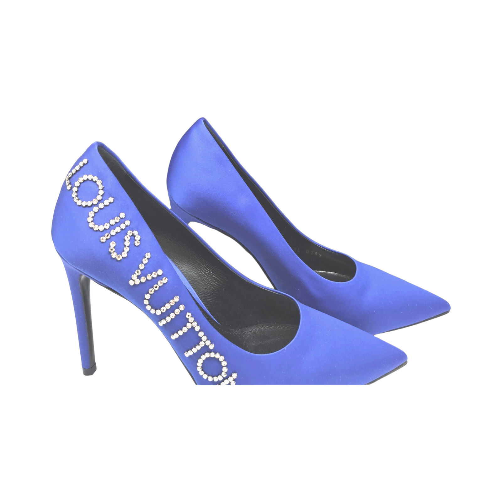 Louis Vuitton Blue Satin Call Back Pumps
