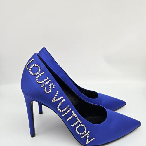 Louis Vuitton Blue Satin Call Back Pumps photo 5