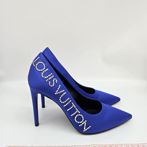 Louis Vuitton Blue Satin Call Back Pumps photo 6