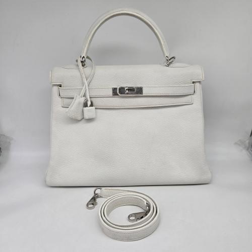 Hermès Birkin / Kelly — White, 32cm
