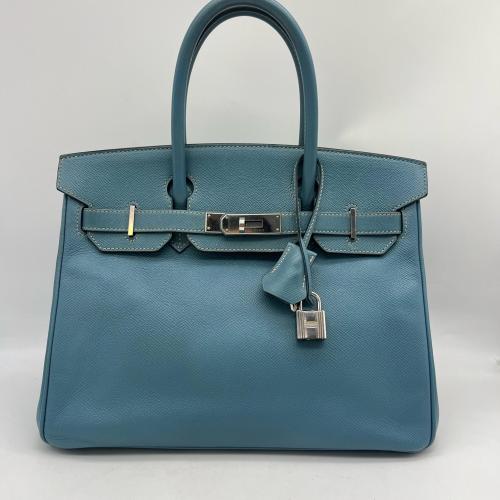 Hermès Birkin / Kelly — Blue, 30cm