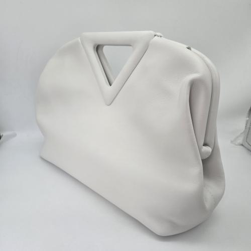 Bottega Veneta White Leather The Point Bag photo 4