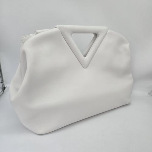 Bottega Veneta White Leather The Point Bag photo 6