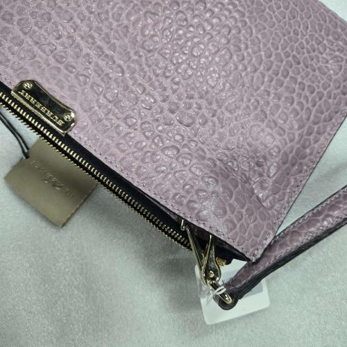 Burberry Pink Embossed Leather Wristlet Cclutch photo 5